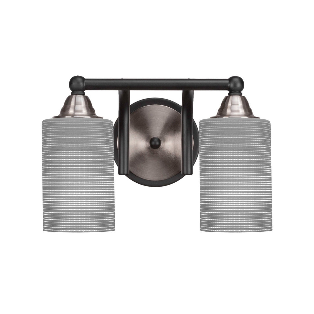 Toltec Paramount 3422-mbbn-4062 Bath Vanity Light 13 in. wide - Matte Black & Brushed Nickel