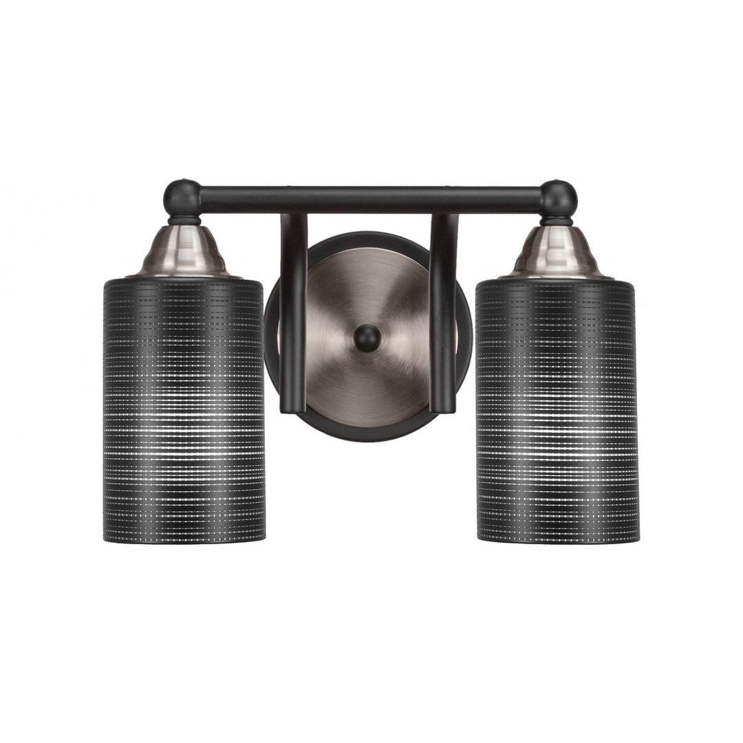 Toltec Paramount 3422-mbbn-4069 Bath Vanity Light 13 in. wide - Matte Black & Brushed Nickel