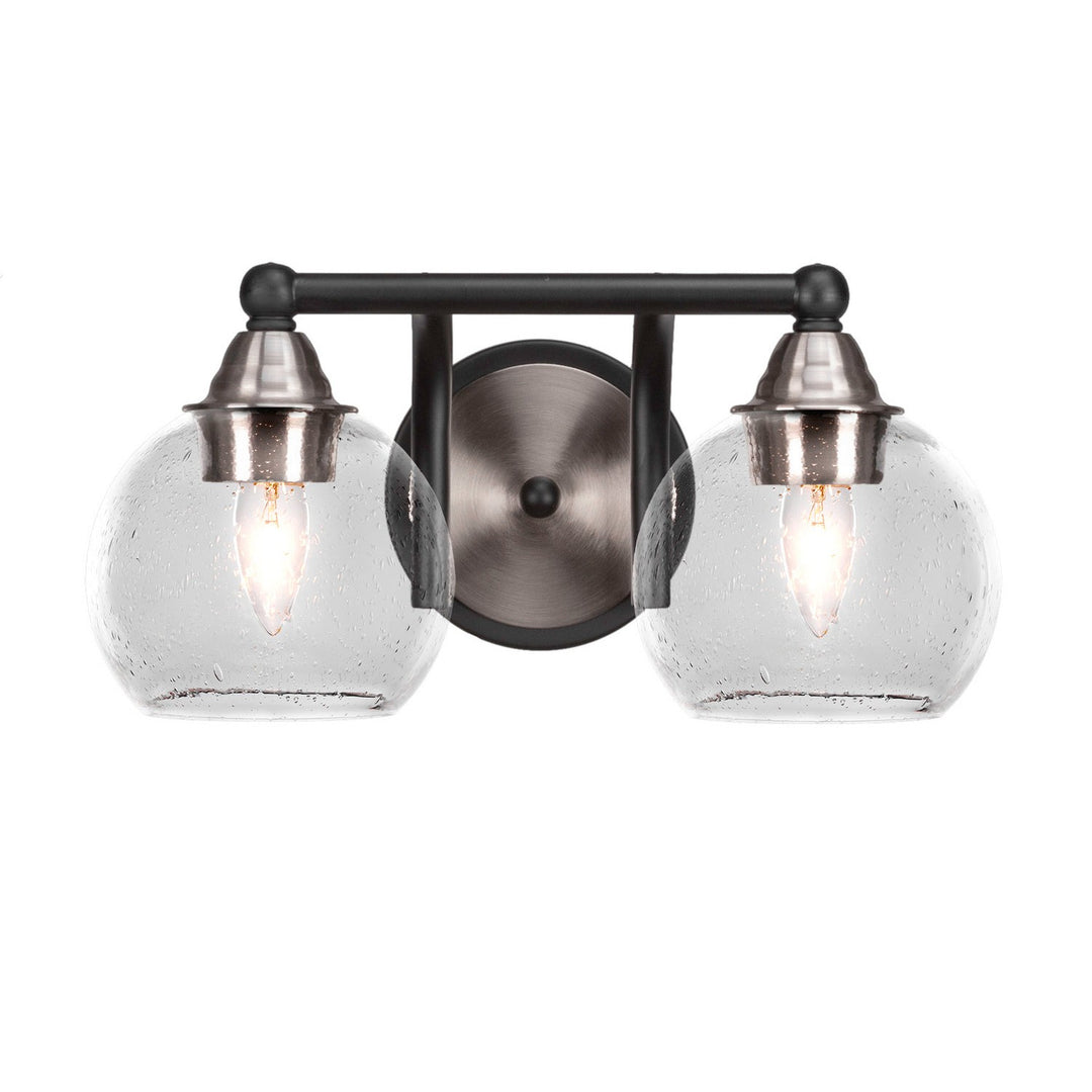 Toltec Paramount 3422-mbbn-4100 Bath Vanity Light 15 in. wide - Matte Black & Brushed Nickel