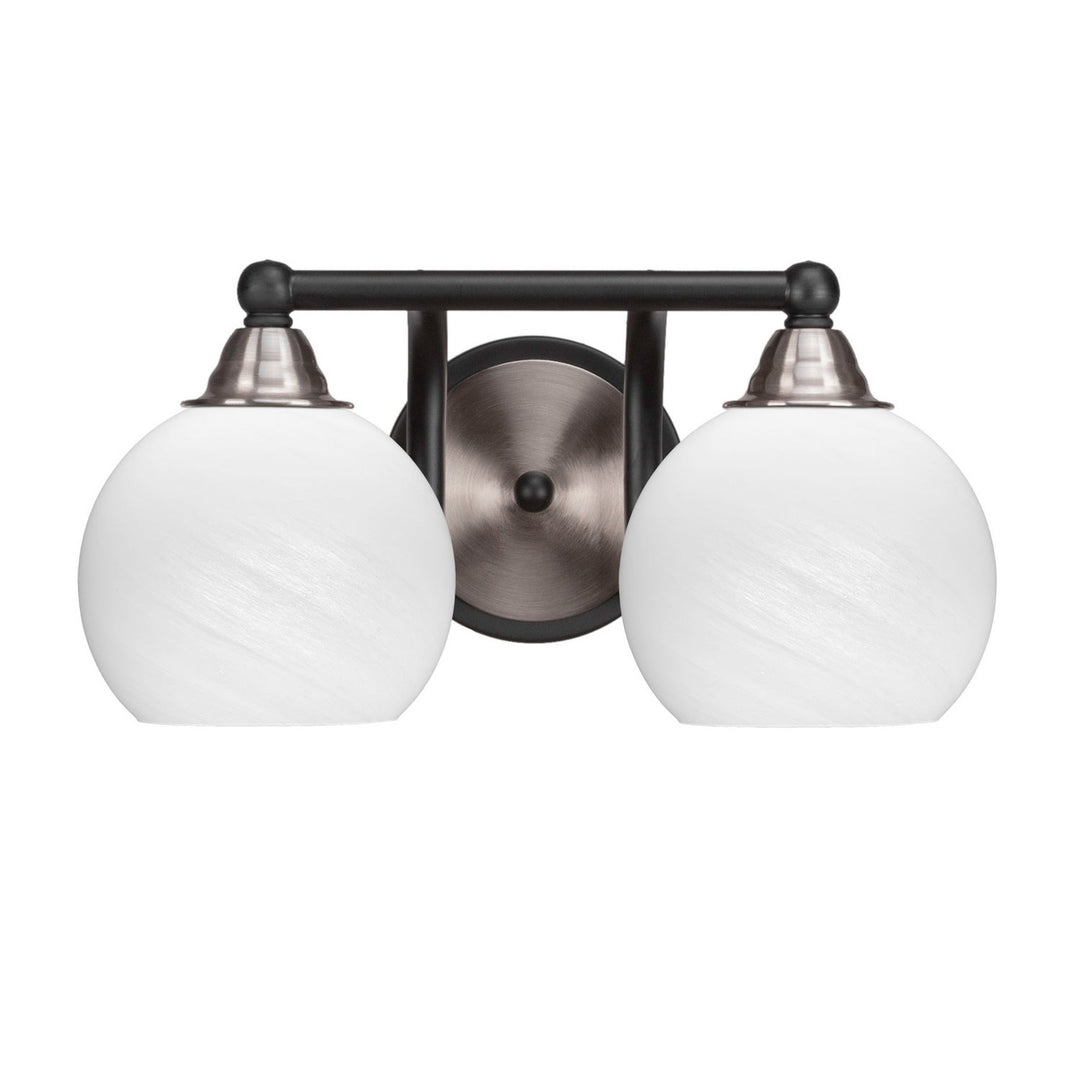 Toltec Paramount 3422-mbbn-4101 Bath Vanity Light 15 in. wide - Matte Black & Brushed Nickel