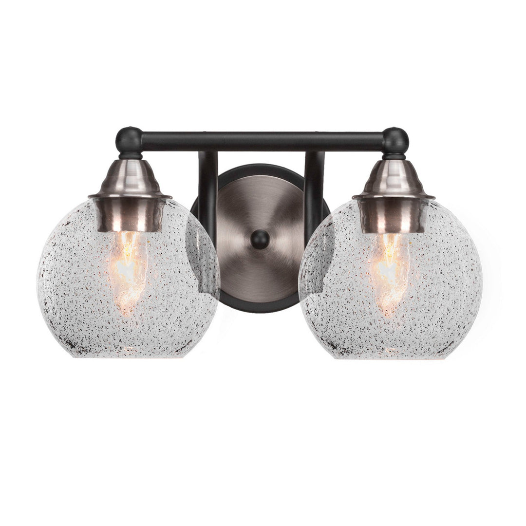 Toltec Paramount 3422-mbbn-4102 Bath Vanity Light 15 in. wide - Matte Black & Brushed Nickel