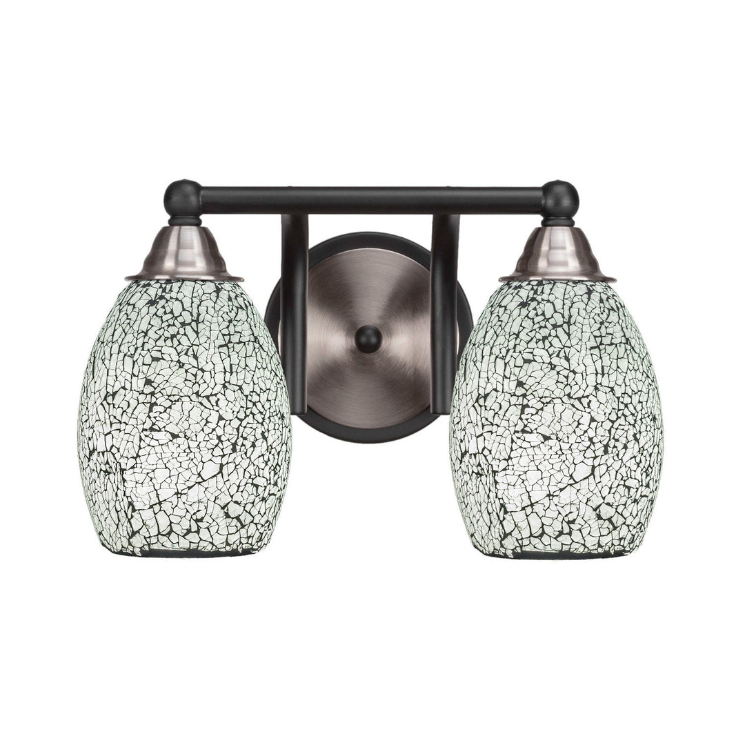Toltec Paramount 3422-mbbn-4165 Bath Vanity Light 14 in. wide - Matte Black & Brushed Nickel