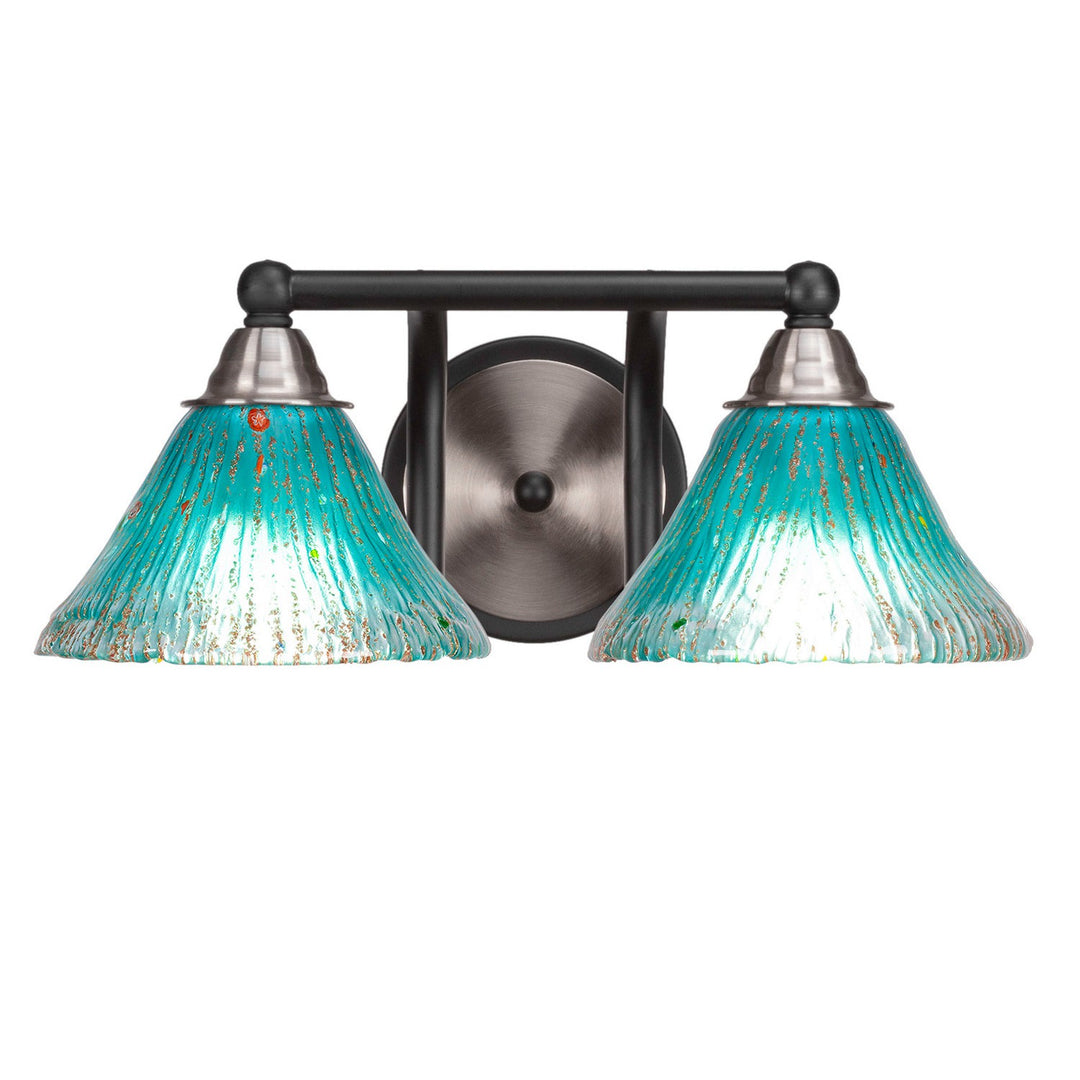 Toltec Paramount 3422-mbbn-458 Bath Vanity Light 16 in. wide - Matte Black & Brushed Nickel