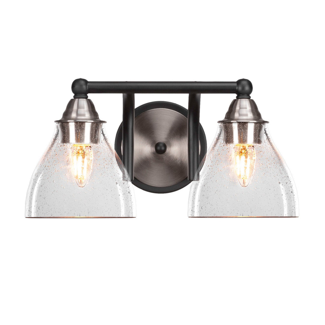 Toltec Paramount 3422-mbbn-4760 Bath Vanity Light 15 in. wide - Matte Black & Brushed Nickel