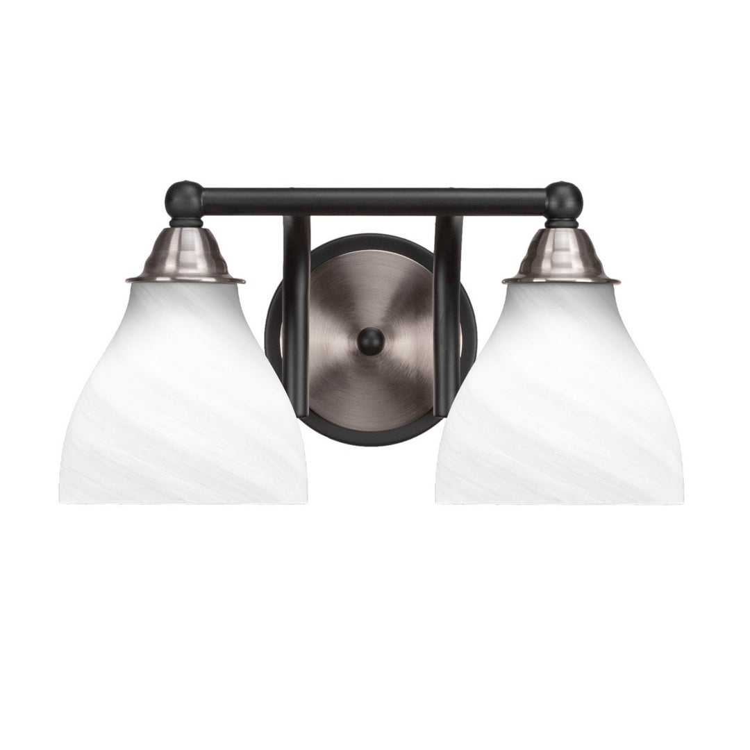 Toltec Paramount 3422-mbbn-4761 Bath Vanity Light 15 in. wide - Matte Black & Brushed Nickel