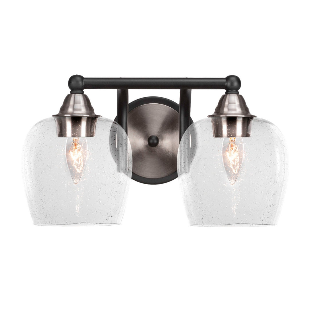 Toltec Paramount 3422-mbbn-4810 Bath Vanity Light 15 in. wide - Matte Black & Brushed Nickel