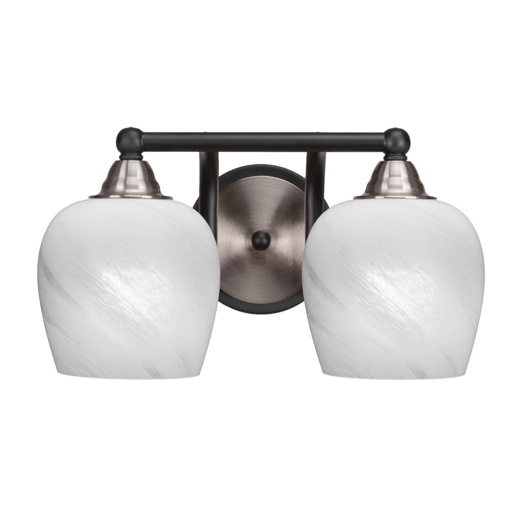 Toltec Paramount 3422-mbbn-4811 Bath Vanity Light 15 in. wide - Matte Black & Brushed Nickel