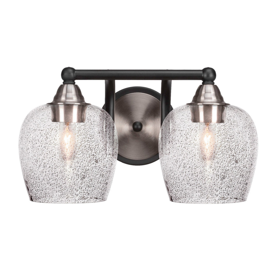 Toltec Paramount 3422-mbbn-4812 Bath Vanity Light 15 in. wide - Matte Black & Brushed Nickel