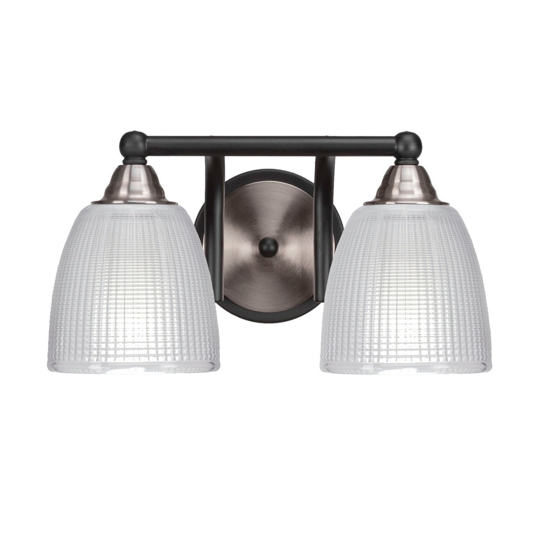 Toltec Paramount 3422-mbbn-500 Bath Vanity Light 14 in. wide - Matte Black & Brushed Nickel