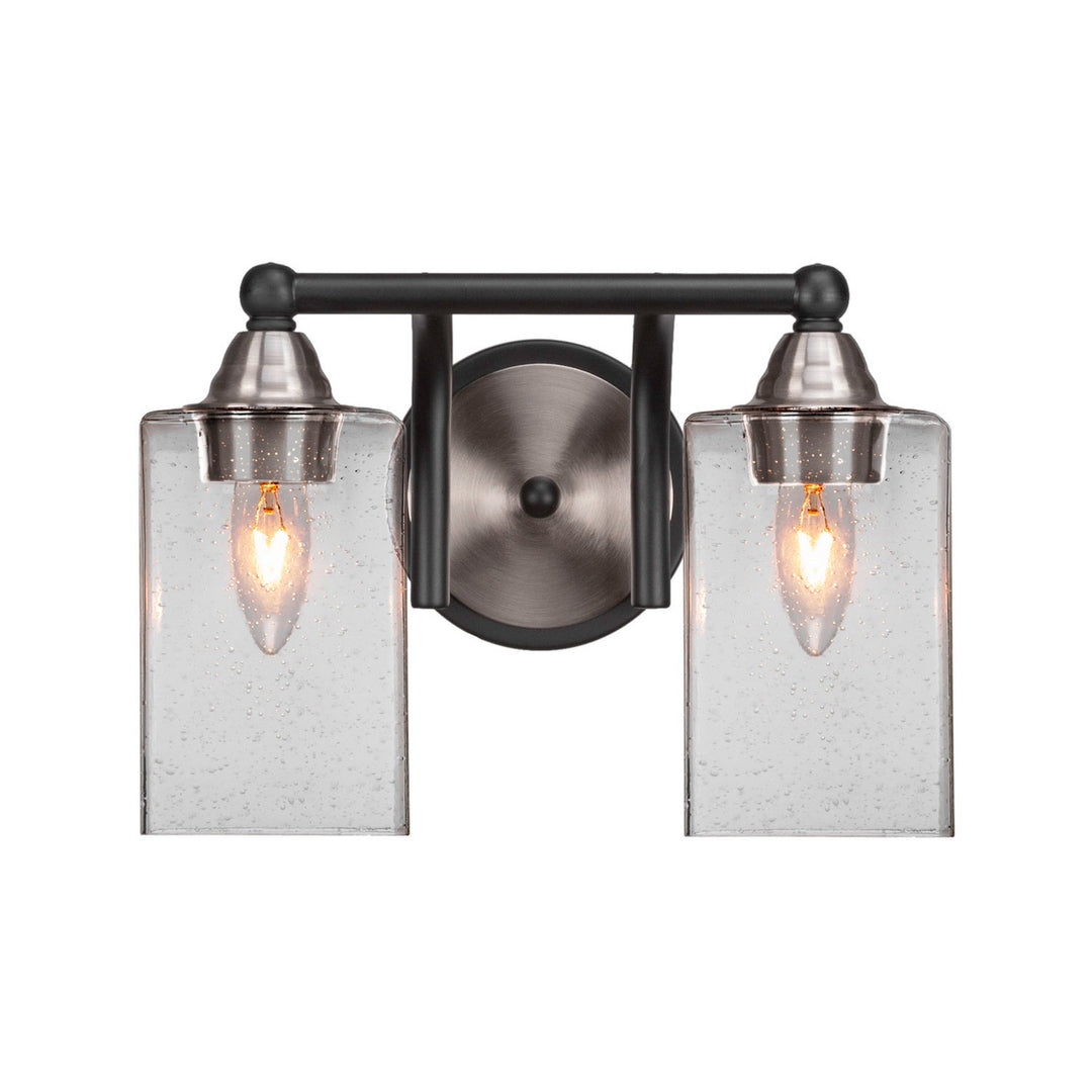 Toltec Paramount 3422-mbbn-530 Bath Vanity Light 13 in. wide - Matte Black & Brushed Nickel