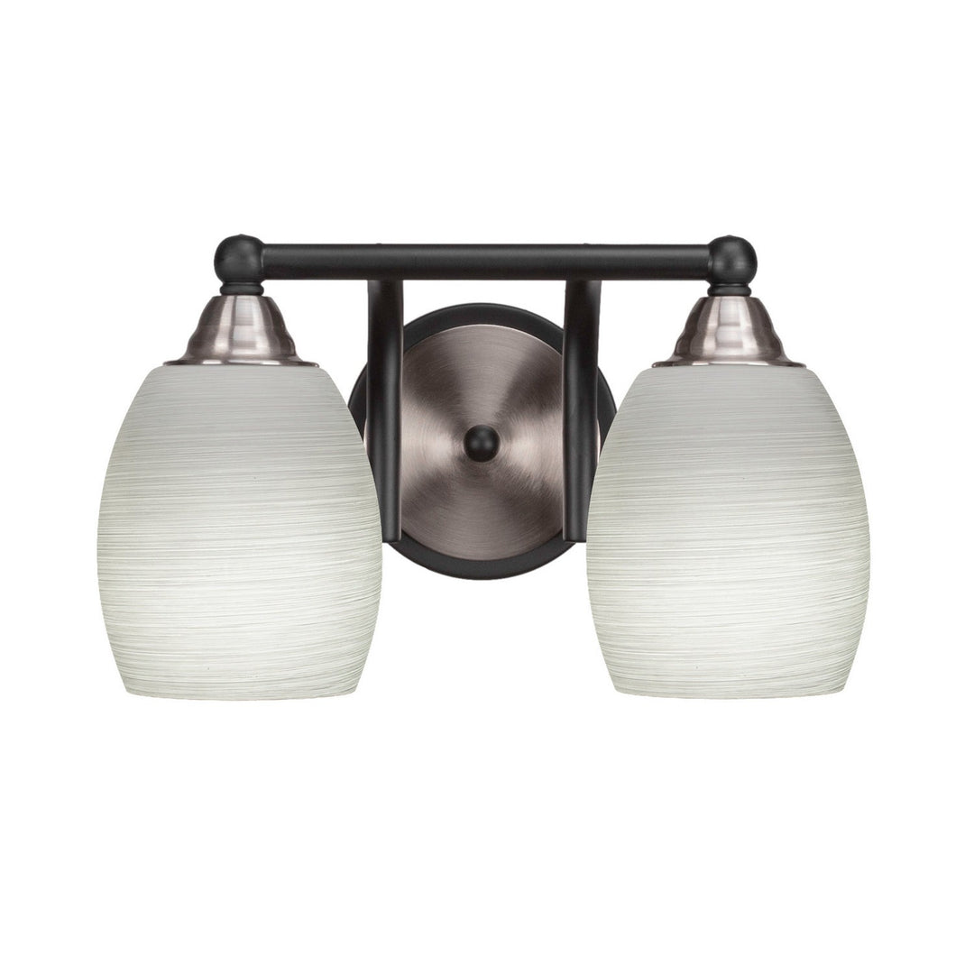 Toltec Paramount 3422-mbbn-615 Bath Vanity Light 13 in. wide - Matte Black & Brushed Nickel