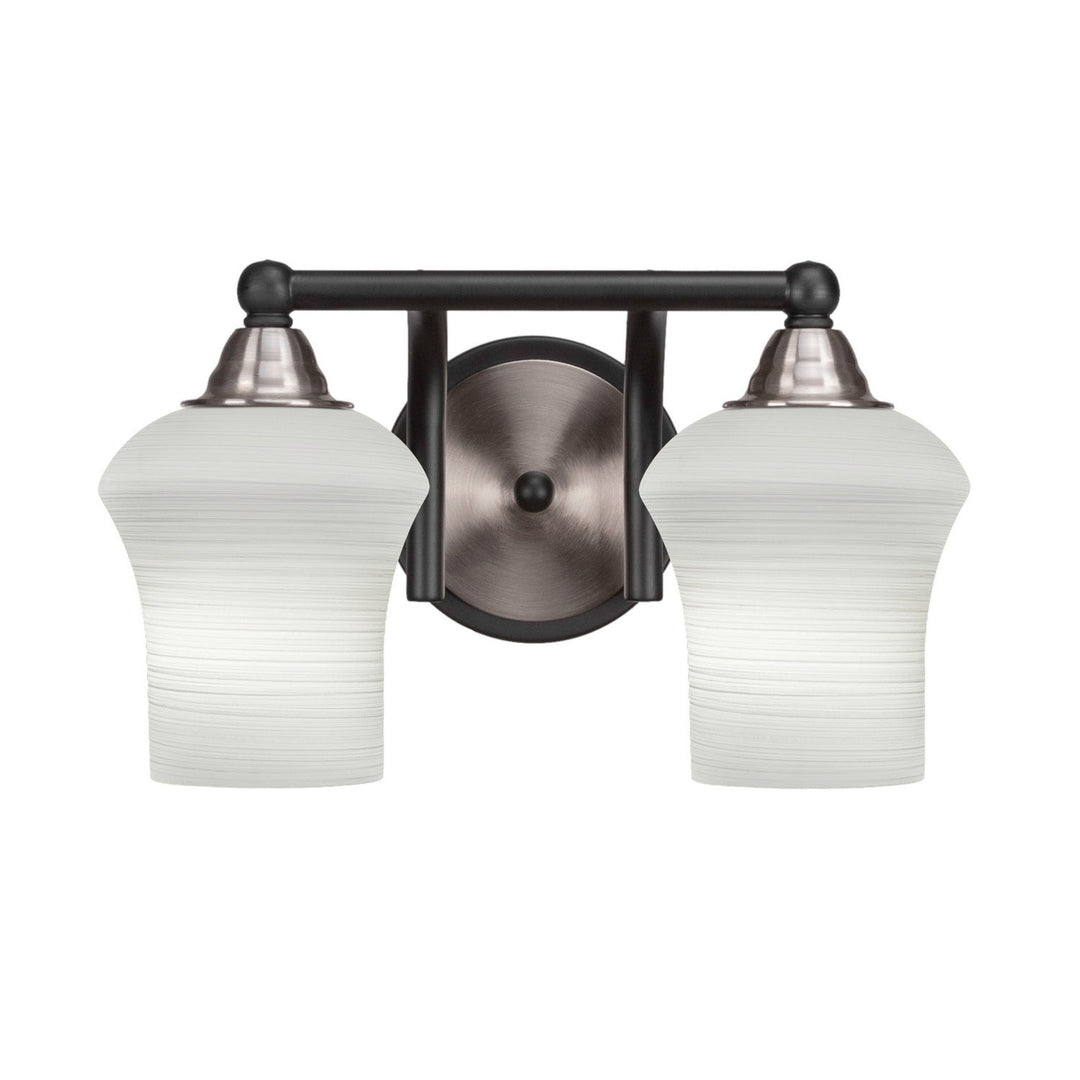 Toltec Paramount 3422-mbbn-681 Bath Vanity Light 14 in. wide - Matte Black & Brushed Nickel