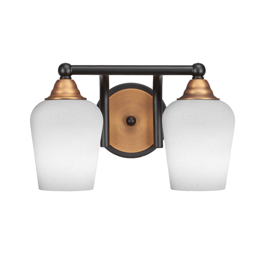 Toltec Paramount 3422-mbbr-211 Bath Vanity Light 14 in. wide - Matte Black & Brass