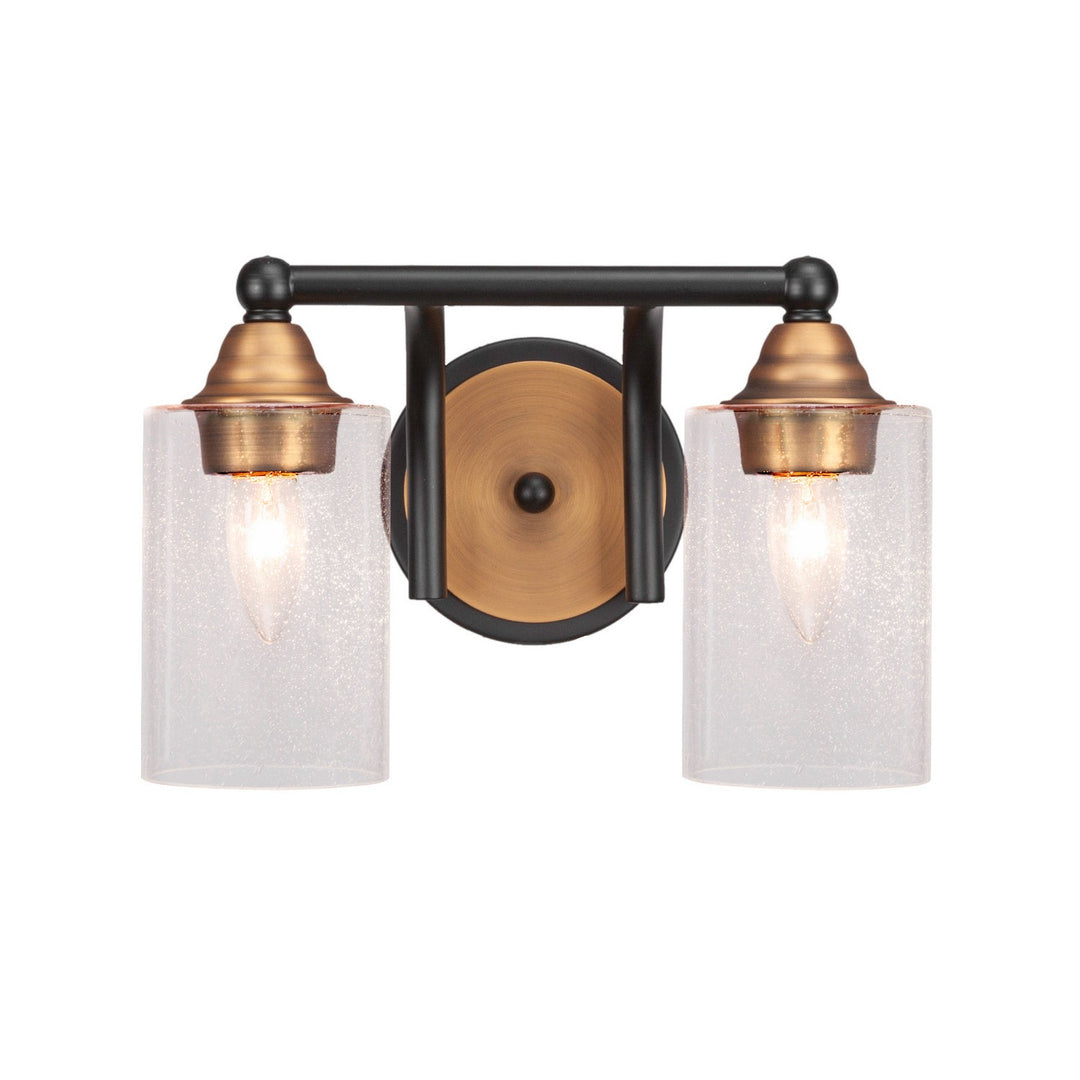 Toltec Paramount 3422-mbbr-300 Bath Vanity Light 13 in. wide - Matte Black & Brass