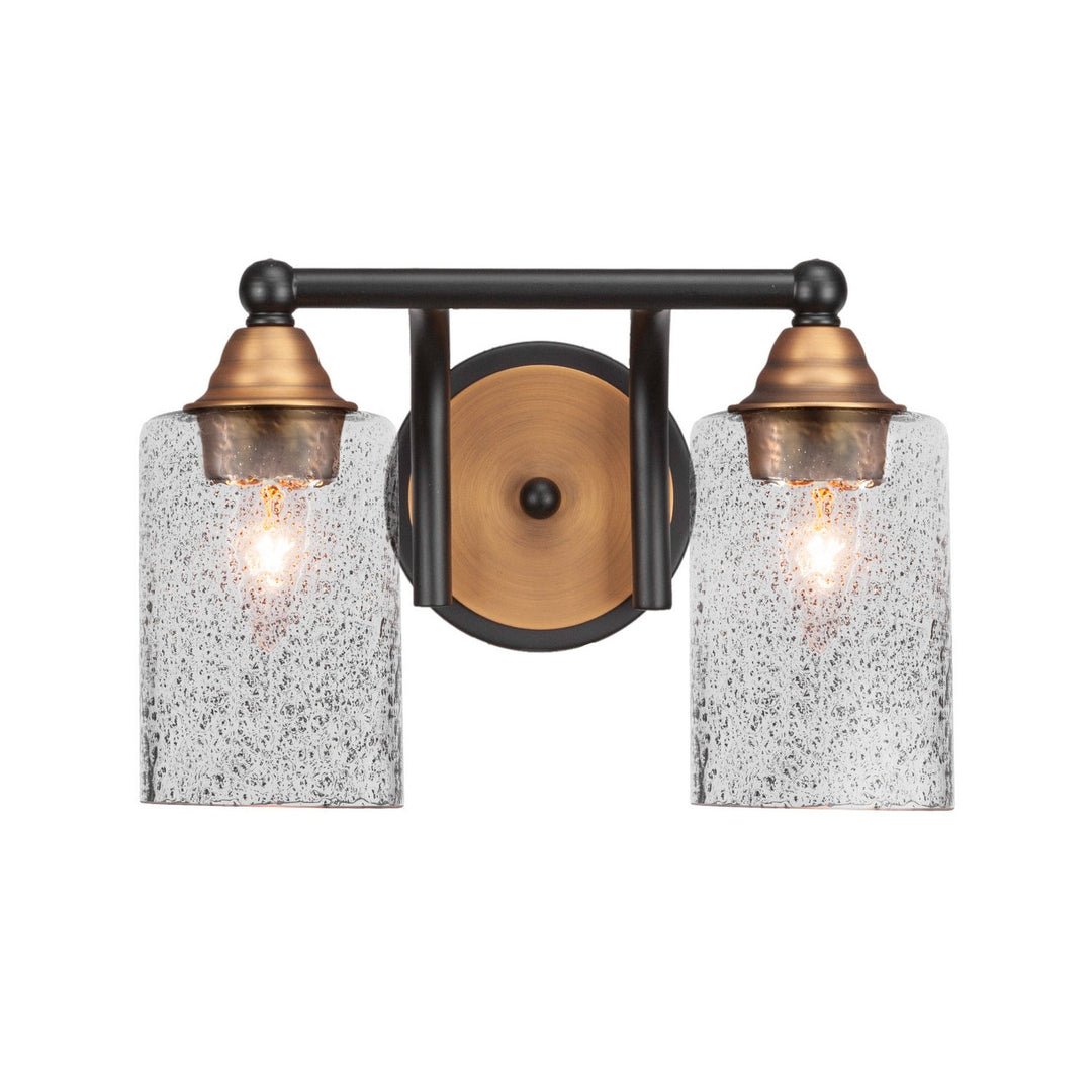 Toltec Paramount 3422-mbbr-3002 Bath Vanity Light 13 in. wide - Matte Black & Brass