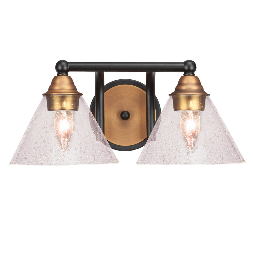 Toltec Paramount 3422-mbbr-302 Bath Vanity Light 16 in. wide - Matte Black & Brass