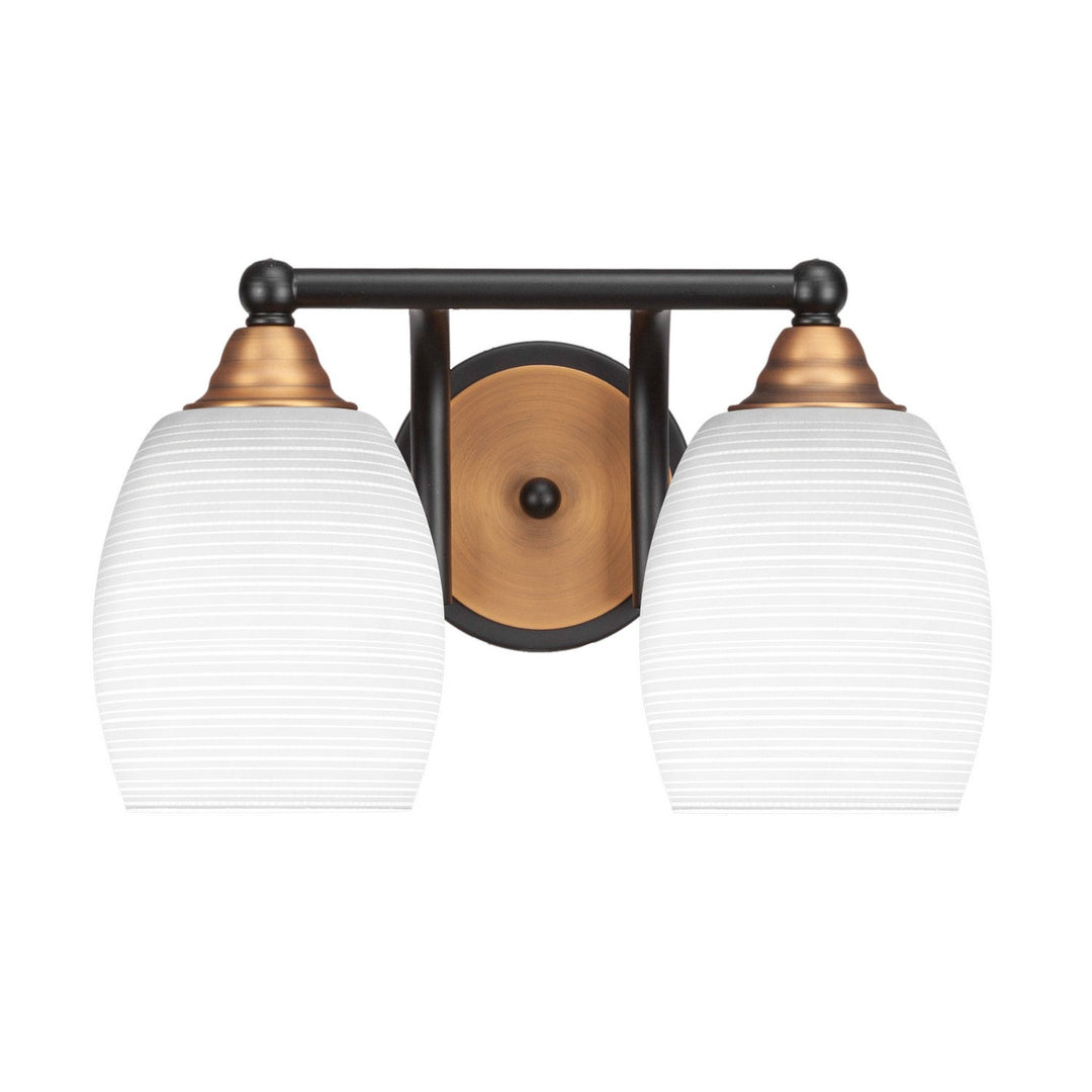 Toltec Paramount 3422-mbbr-4021 Bath Vanity Light 14 in. wide - Matte Black & Brass