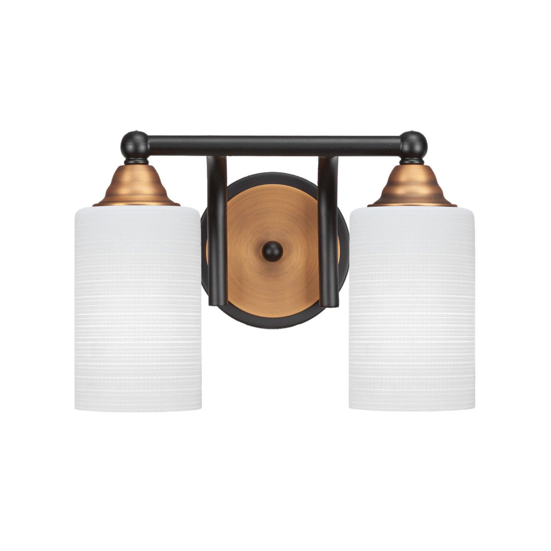 Toltec Paramount 3422-mbbr-4061 Bath Vanity Light 13 in. wide - Matte Black & Brass