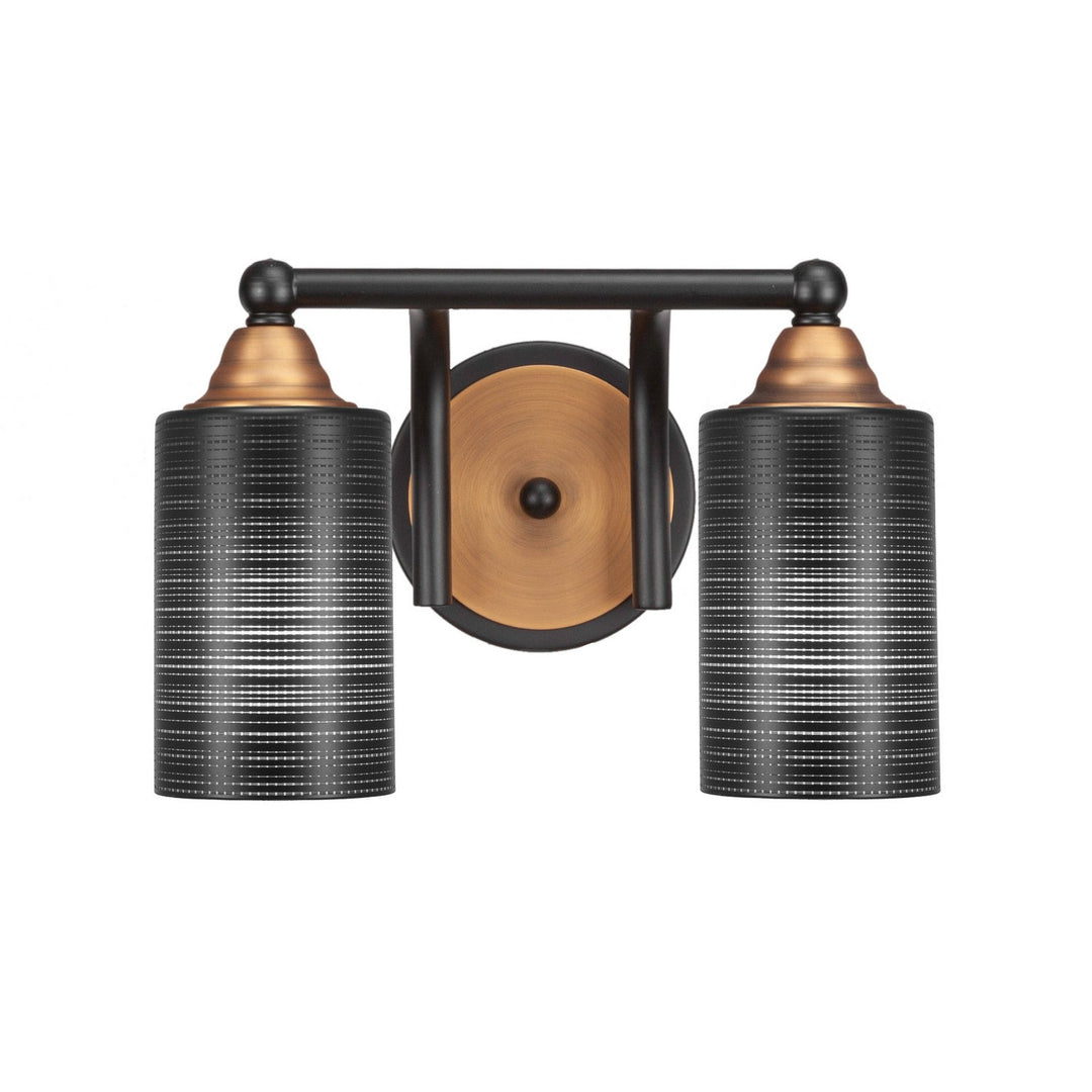 Toltec Paramount 3422-mbbr-4069 Bath Vanity Light 13 in. wide - Matte Black & Brass