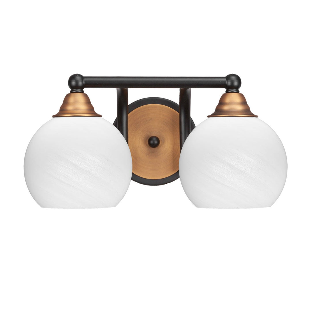 Toltec Paramount 3422-mbbr-4101 Bath Vanity Light 15 in. wide - Matte Black & Brass