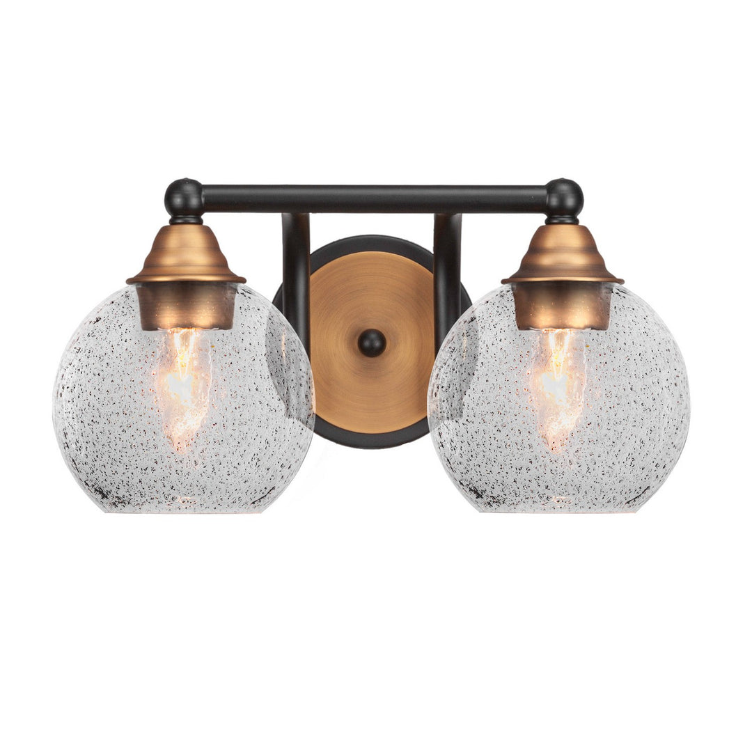 Toltec Paramount 3422-mbbr-4102 Bath Vanity Light 15 in. wide - Matte Black & Brass