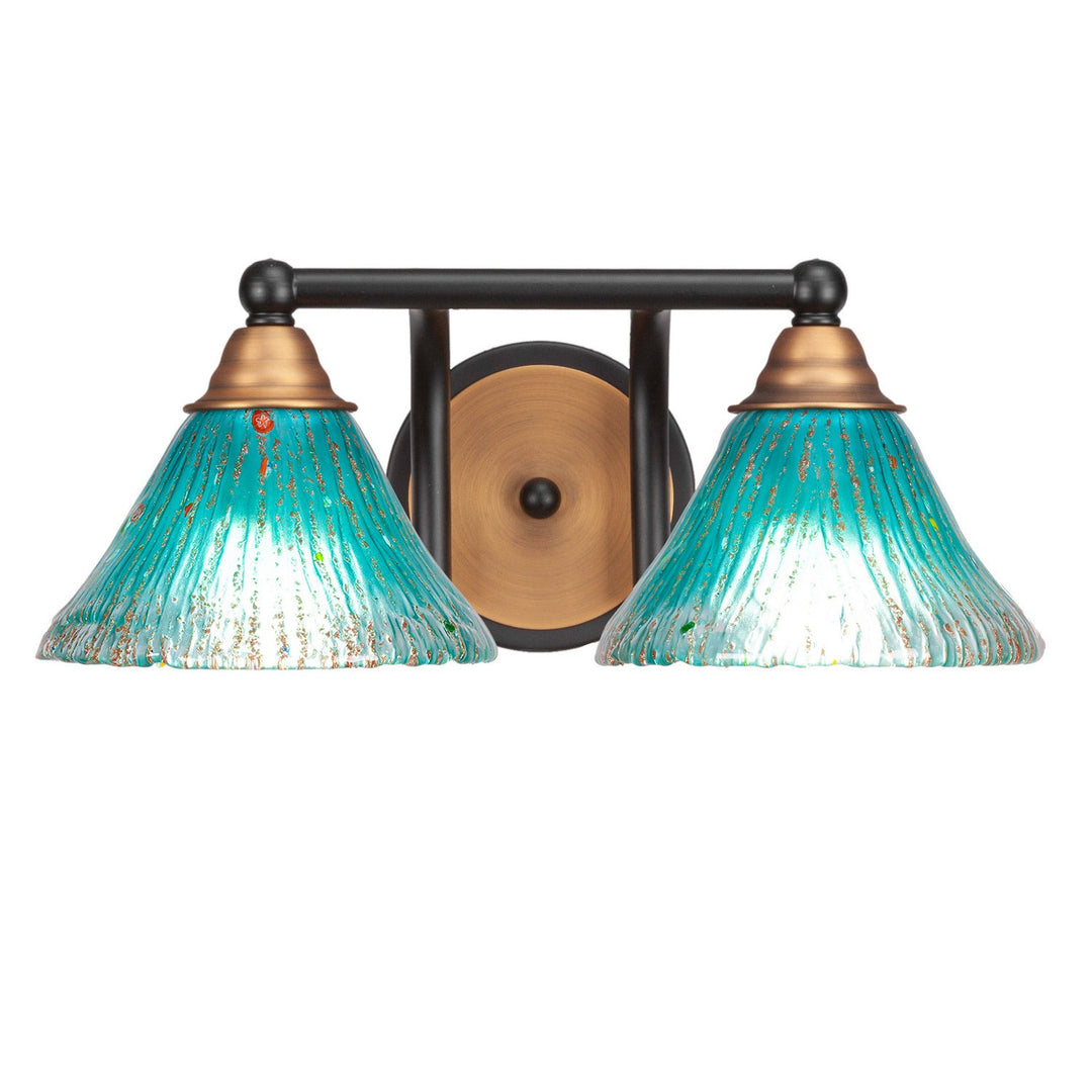 Toltec Paramount 3422-mbbr-458 Bath Vanity Light 16 in. wide - Matte Black & Brass