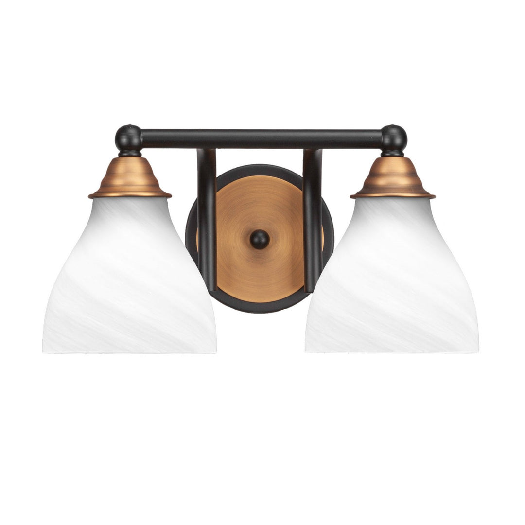 Toltec Paramount 3422-mbbr-4761 Bath Vanity Light 15 in. wide - Matte Black & Brass