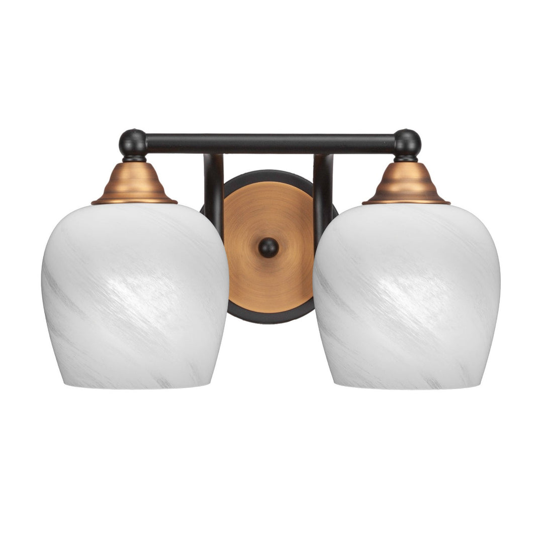 Toltec Paramount 3422-mbbr-4811 Bath Vanity Light 15 in. wide - Matte Black & Brass