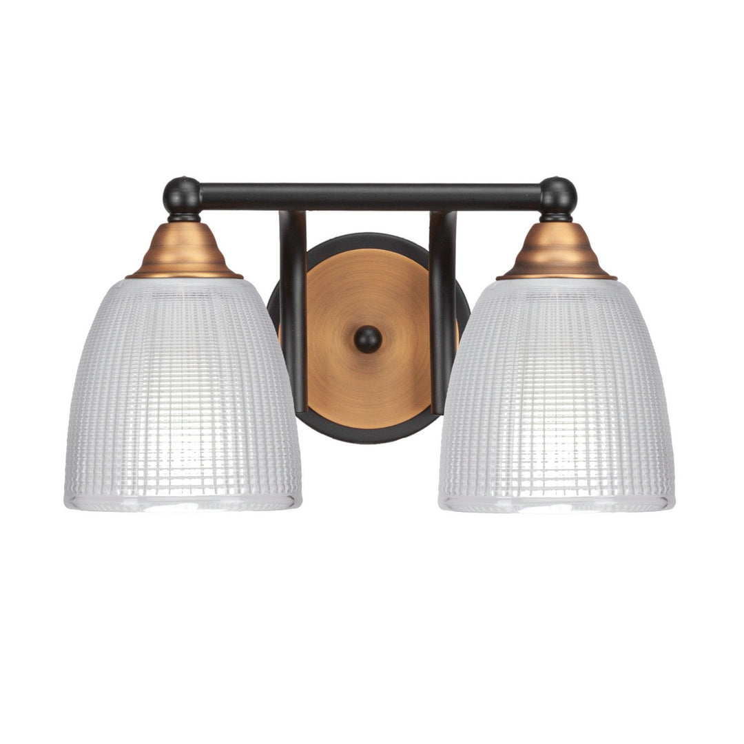 Toltec Paramount 3422-mbbr-500 Bath Vanity Light 14 in. wide - Matte Black & Brass