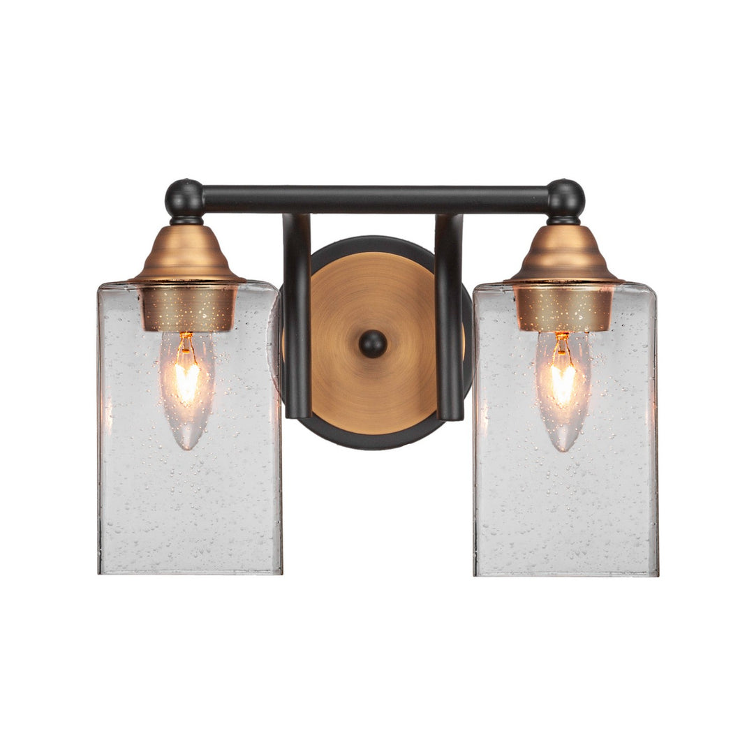 Toltec Paramount 3422-mbbr-530 Bath Vanity Light 13 in. wide - Matte Black & Brass