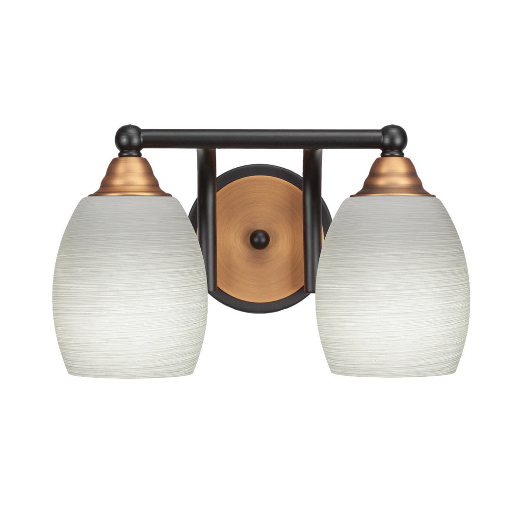 Toltec Paramount 3422-mbbr-615 Bath Vanity Light 13 in. wide - Matte Black & Brass