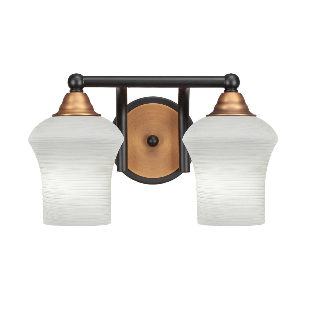 Toltec Paramount 3422-mbbr-681 Bath Vanity Light 14 in. wide - Matte Black & Brass