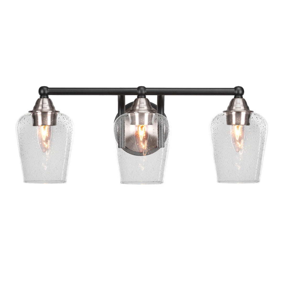 Toltec Paramount 3423-mbbn-210 Bath Vanity Light 22 in. wide - Matte Black & Brushed Nickel