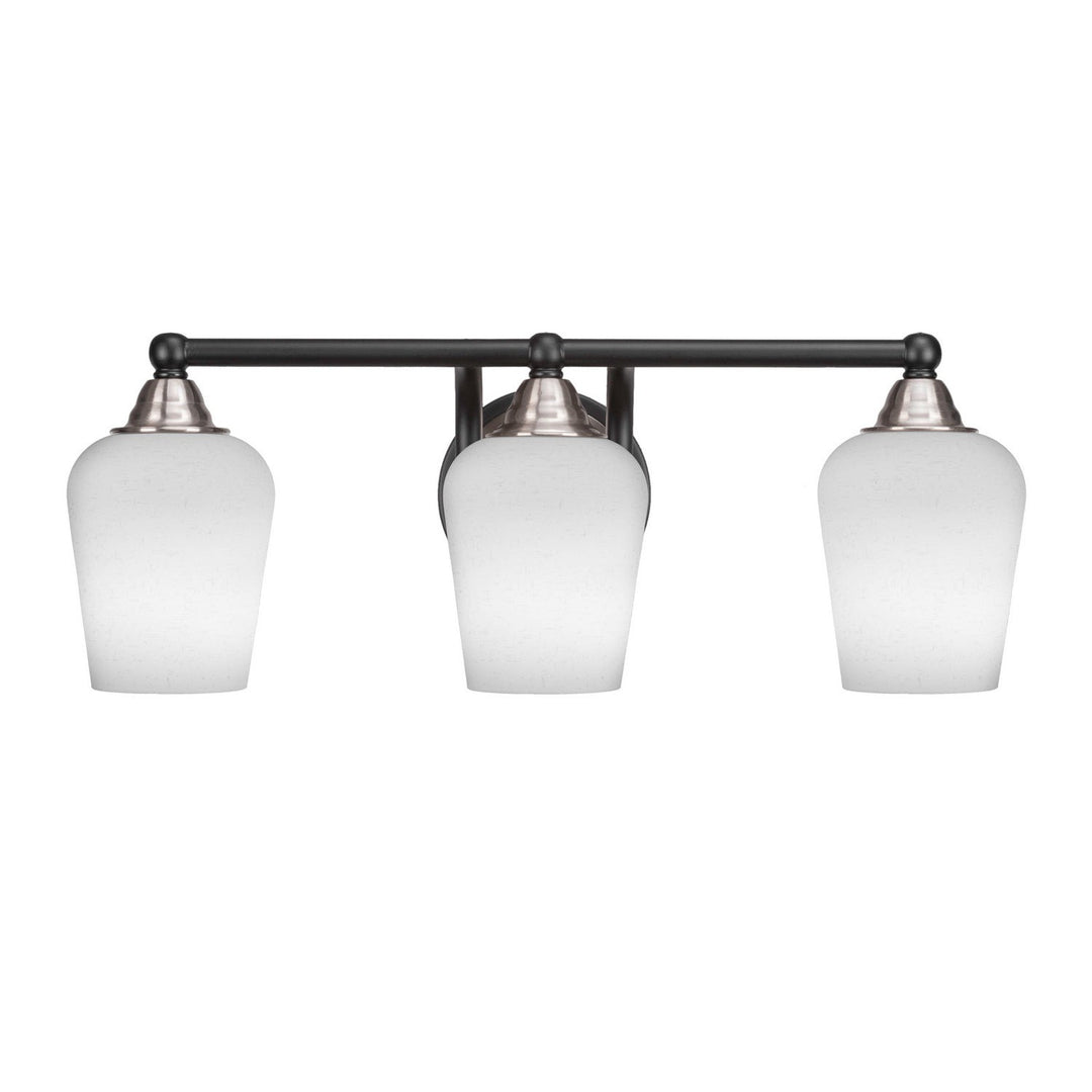 Toltec Paramount 3423-mbbn-211 Bath Vanity Light 22 in. wide - Matte Black & Brushed Nickel