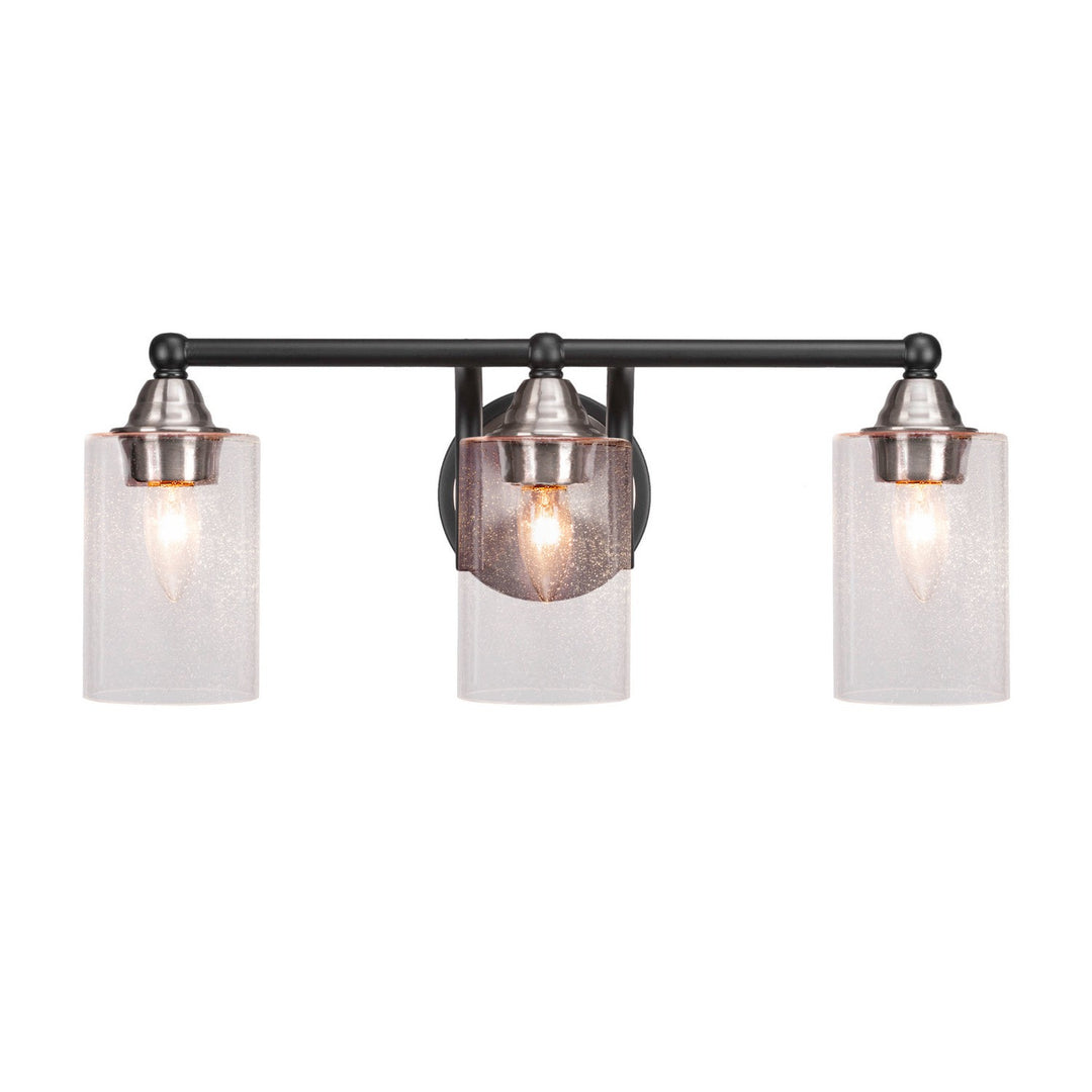 Toltec Paramount 3423-mbbn-300 Bath Vanity Light 21 in. wide - Matte Black & Brushed Nickel
