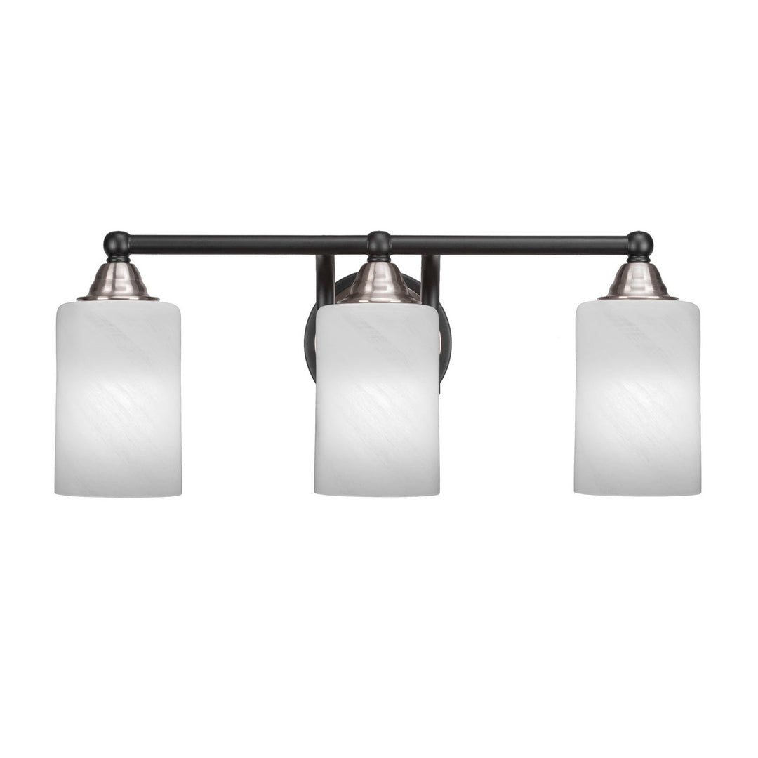 Toltec Paramount 3423-mbbn-3001 Bath Vanity Light 21 in. wide - Matte Black & Brushed Nickel