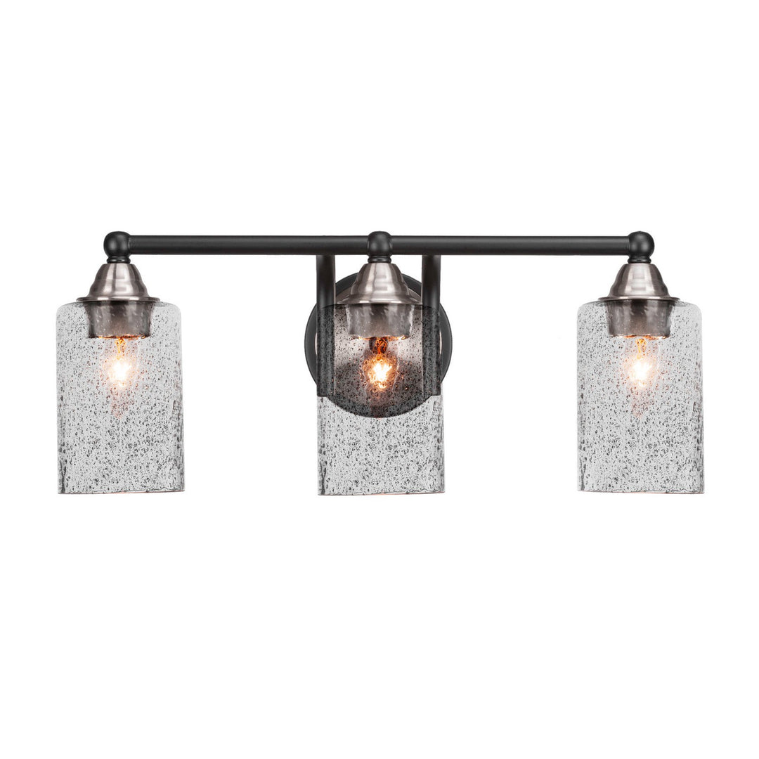 Toltec Paramount 3423-mbbn-3002 Bath Vanity Light 21 in. wide - Matte Black & Brushed Nickel