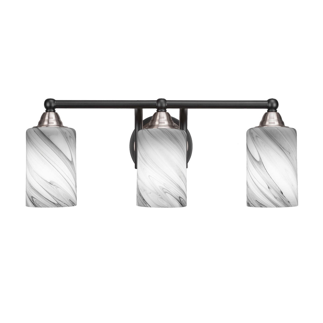 Toltec Paramount 3423-mbbn-3009 Bath Vanity Light 21 in. wide - Matte Black & Brushed Nickel