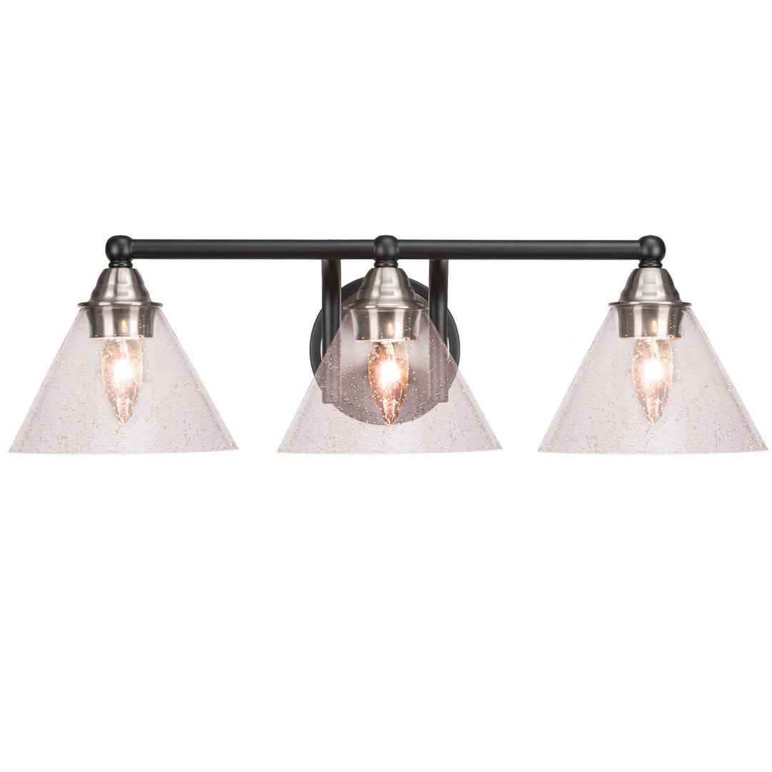 Toltec Paramount 3423-mbbn-302 Bath Vanity Light 24 in. wide - Matte Black & Brushed Nickel