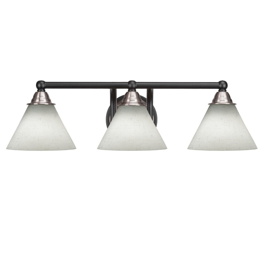 Toltec Paramount 3423-mbbn-312 Bath Vanity Light 24 in. wide - Matte Black & Brushed Nickel