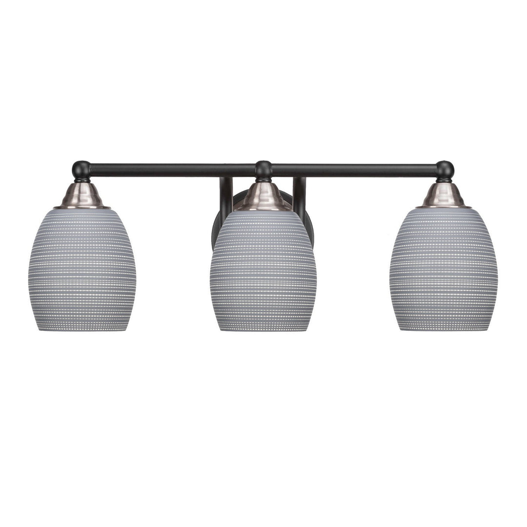 Toltec Paramount 3423-mbbn-4022 Bath Vanity Light 22 in. wide - Matte Black & Brushed Nickel