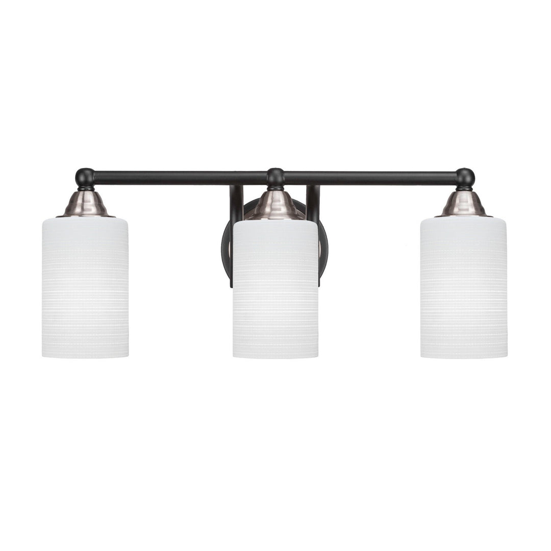 Toltec Paramount 3423-mbbn-4061 Bath Vanity Light 21 in. wide - Matte Black & Brushed Nickel