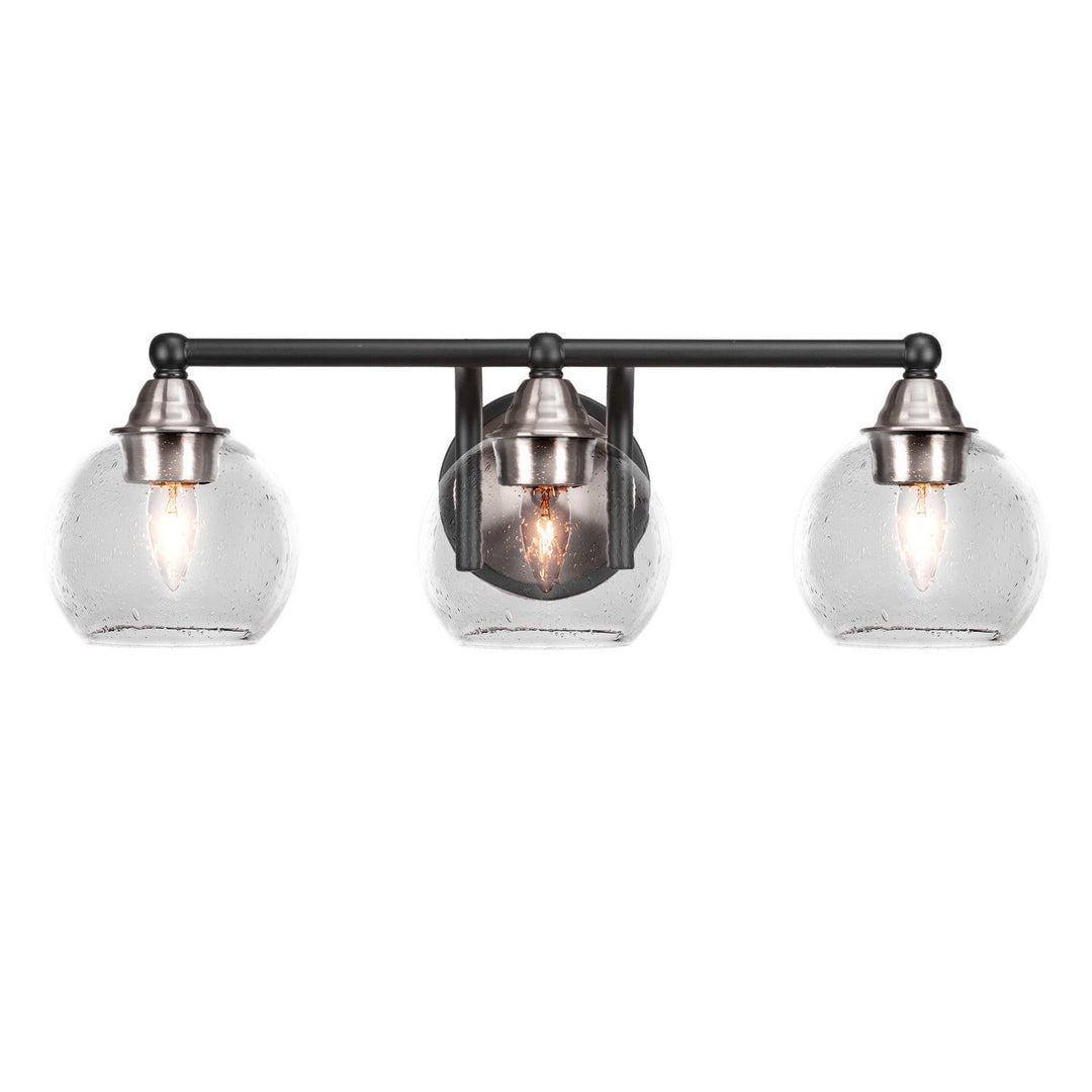 Toltec Paramount 3423-mbbn-4100 Bath Vanity Light 23 in. wide - Matte Black & Brushed Nickel