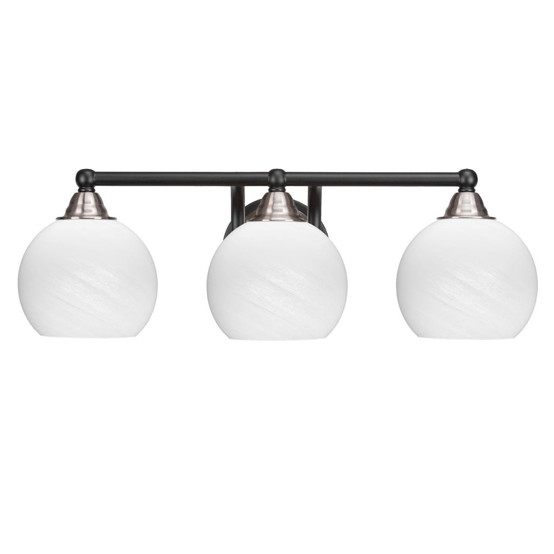 Toltec Paramount 3423-mbbn-4101 Bath Vanity Light 23 in. wide - Matte Black & Brushed Nickel