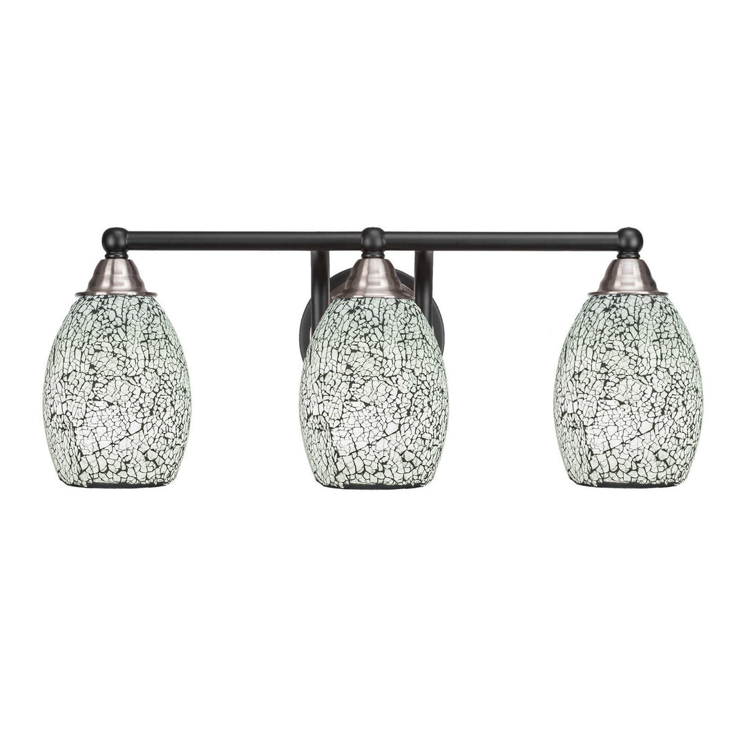 Toltec Paramount 3423-mbbn-4165 Bath Vanity Light 22 in. wide - Matte Black & Brushed Nickel