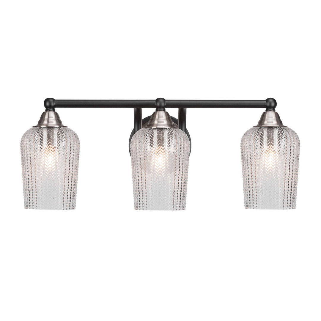 Toltec Paramount 3423-mbbn-4250 Bath Vanity Light 22 in. wide - Matte Black & Brushed Nickel