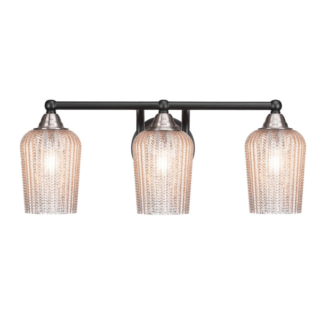 Toltec Paramount 3423-mbbn-4253 Bath Vanity Light 22 in. wide - Matte Black & Brushed Nickel