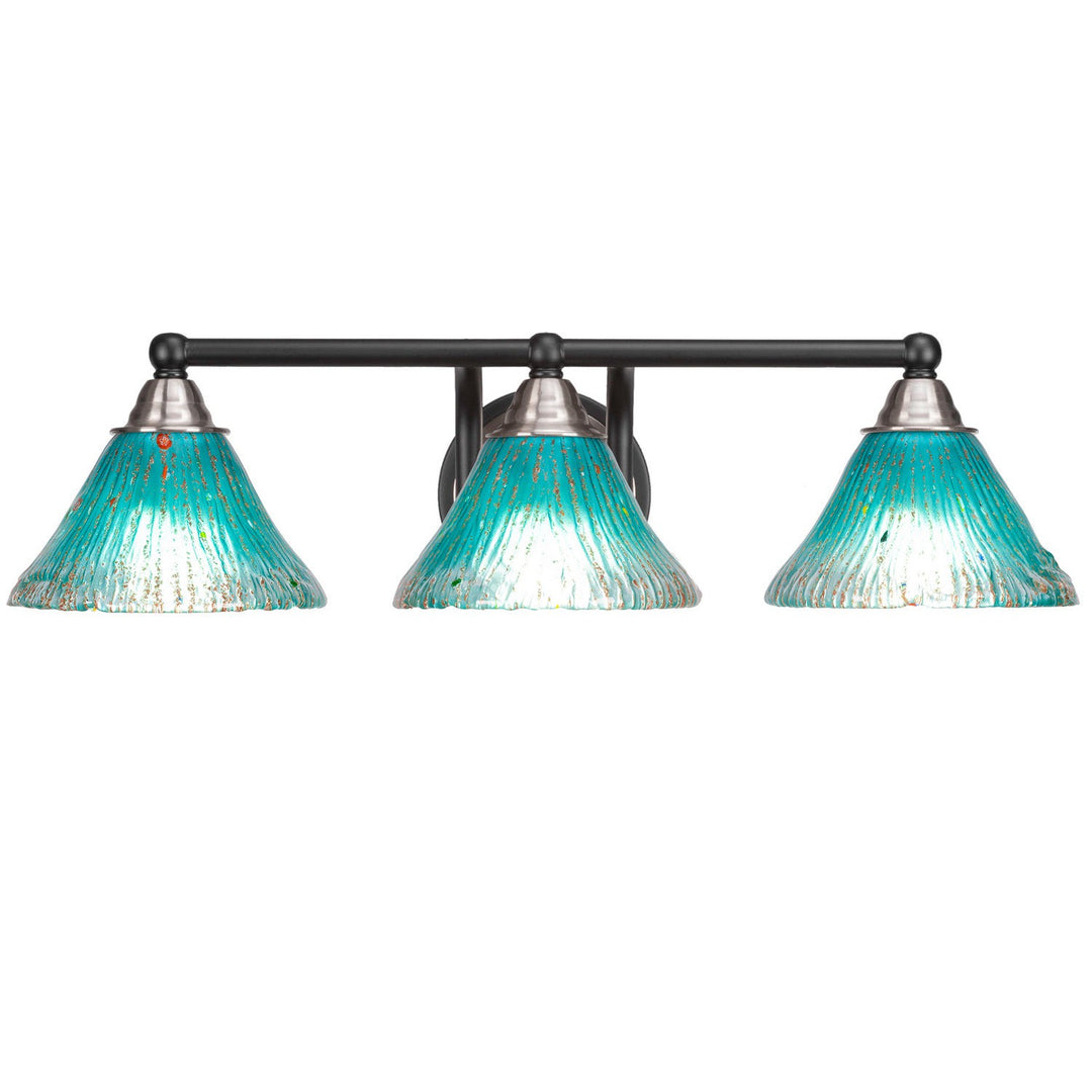 Toltec Paramount 3423-mbbn-458 Bath Vanity Light 24 in. wide - Matte Black & Brushed Nickel