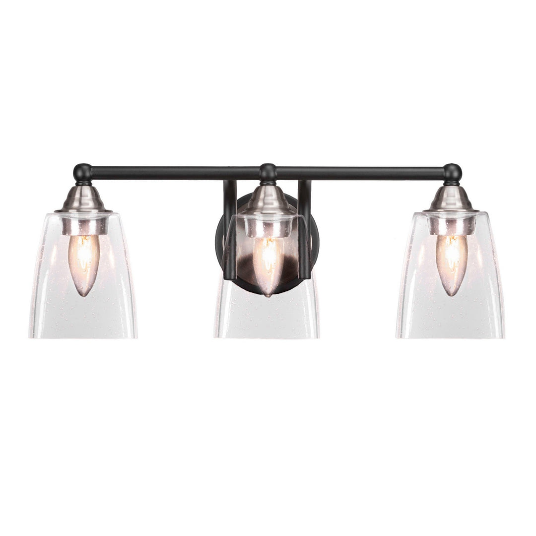Toltec Paramount 3423-mbbn-461 Bath Vanity Light 21 in. wide - Matte Black & Brushed Nickel
