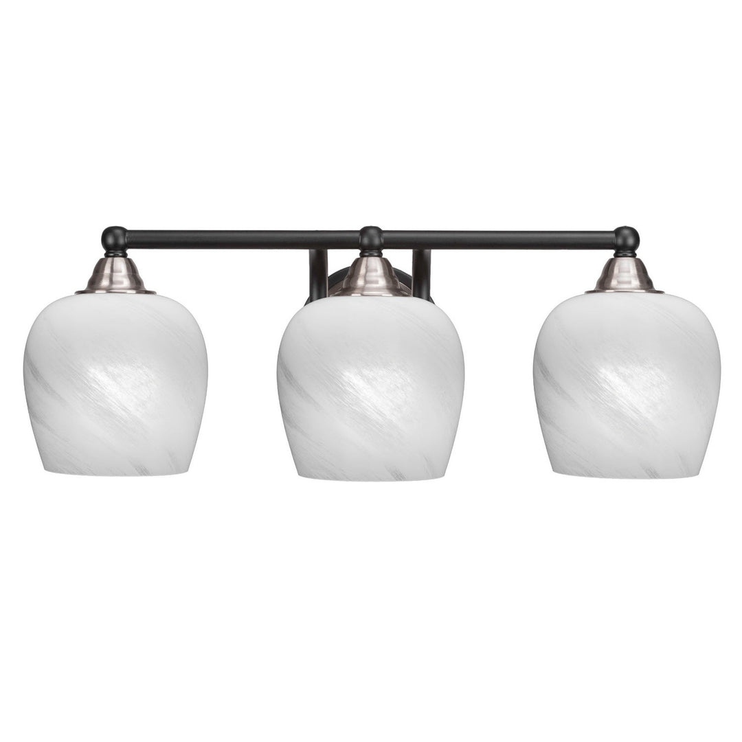Toltec Paramount 3423-mbbn-4811 Bath Vanity Light 23 in. wide - Matte Black & Brushed Nickel